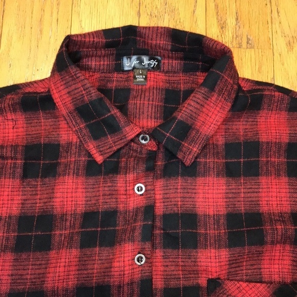 Red & black plaid flannel nwt - Picture 2 of 3